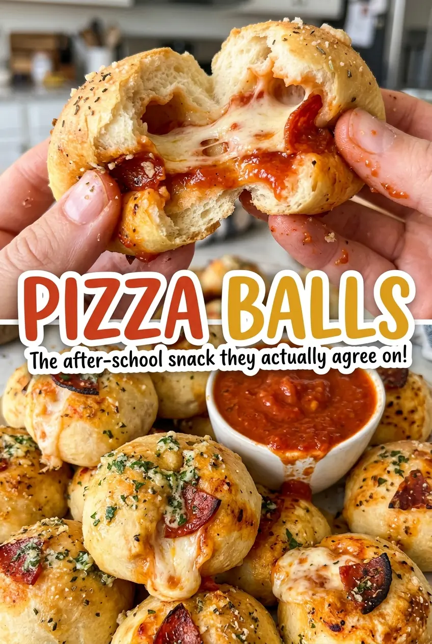 Pizza Balls pepperoni-filled golden