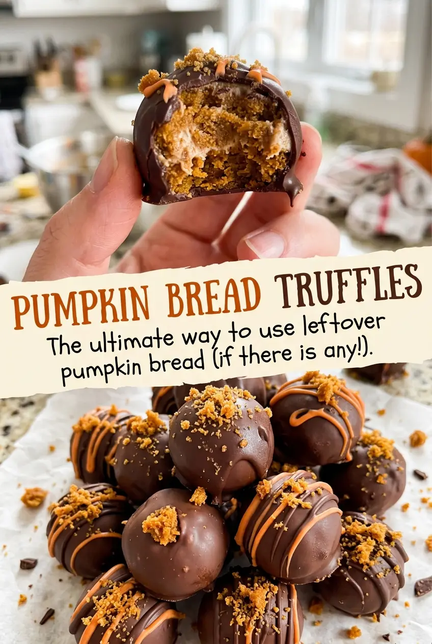 Pumpkin Bread Truffles bite-size chocolate coated