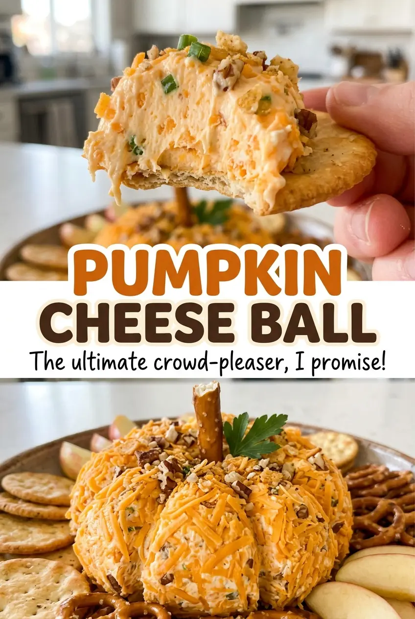 Pumpkin Cheese Ball, chilled cheddar appetizer