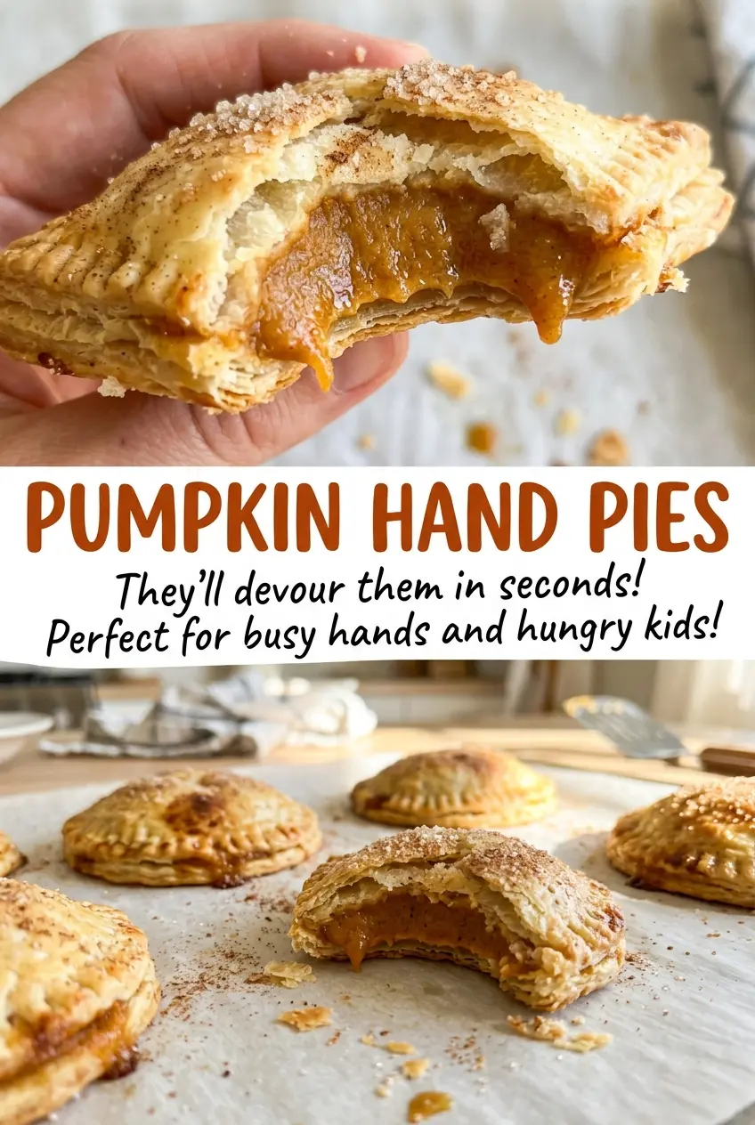 Pumpkin hand pies with flaky golden crust
