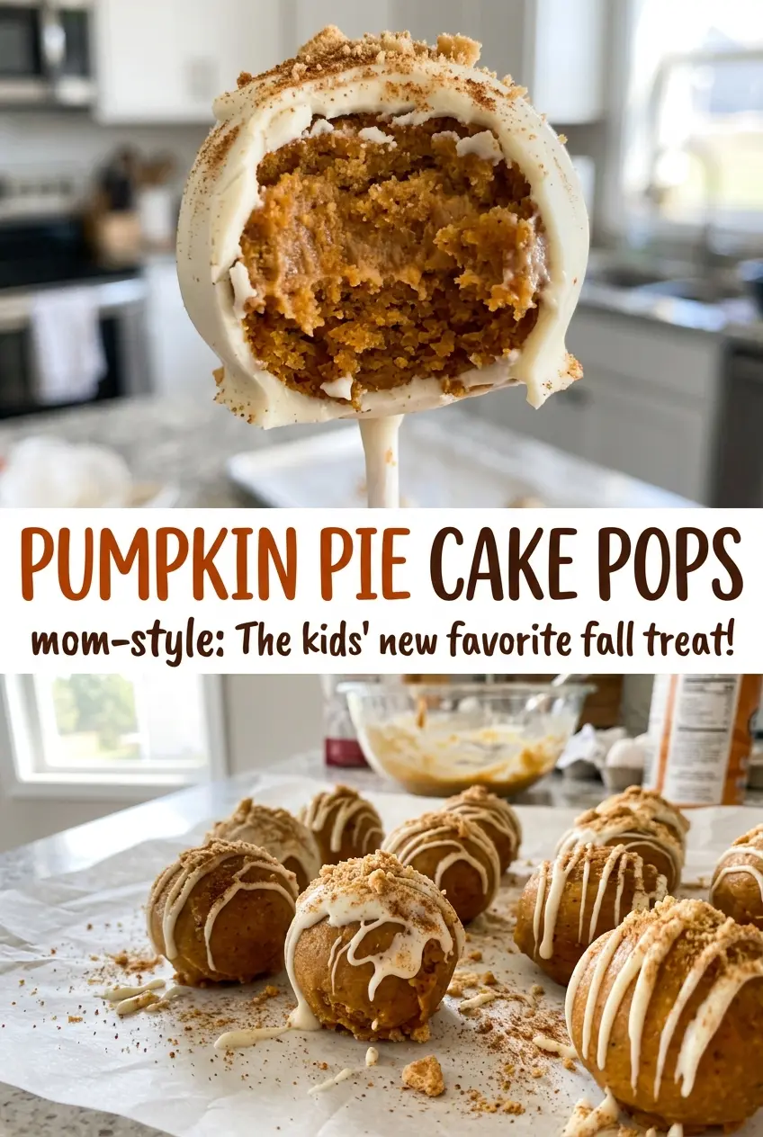 Pumpkin Pie Cake Pops spiced pumpkin centers