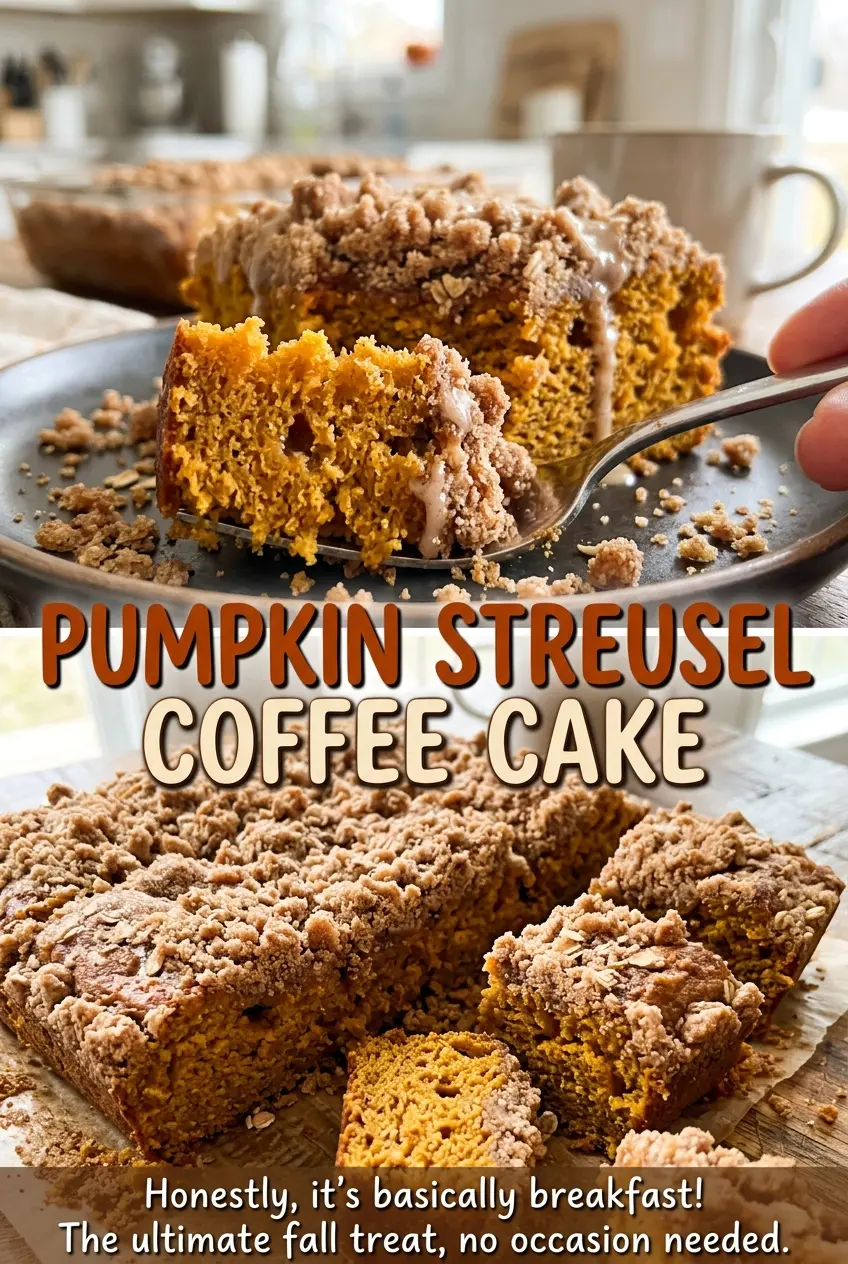 Pumpkin Streusel Coffee Cake tender pumpkin crumb