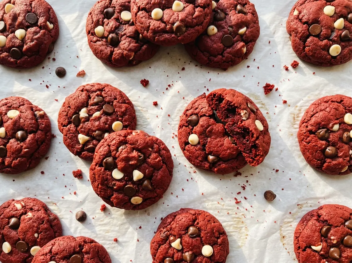 Red Velvet Cookies with cream cheese frosting