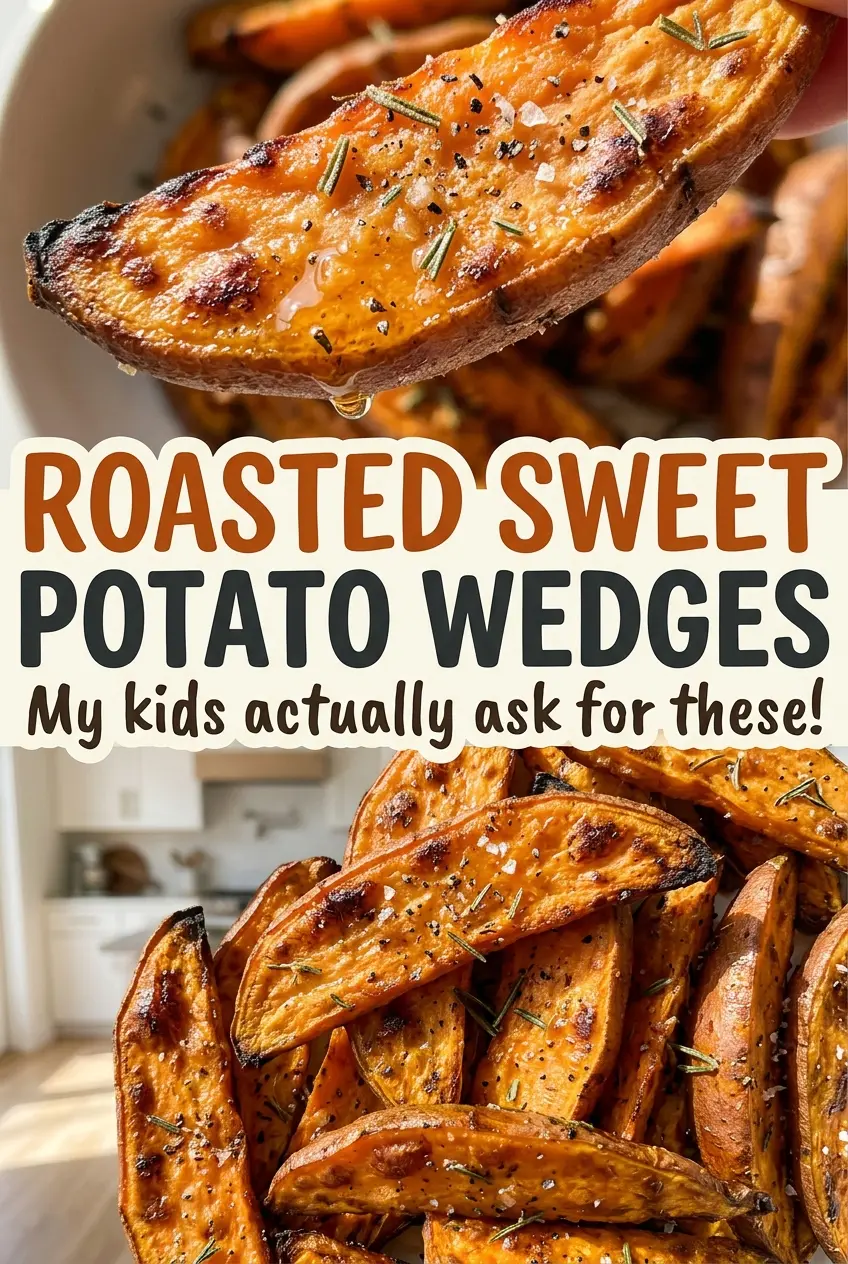 Roasted Sweet Potato Wedges with tender centers