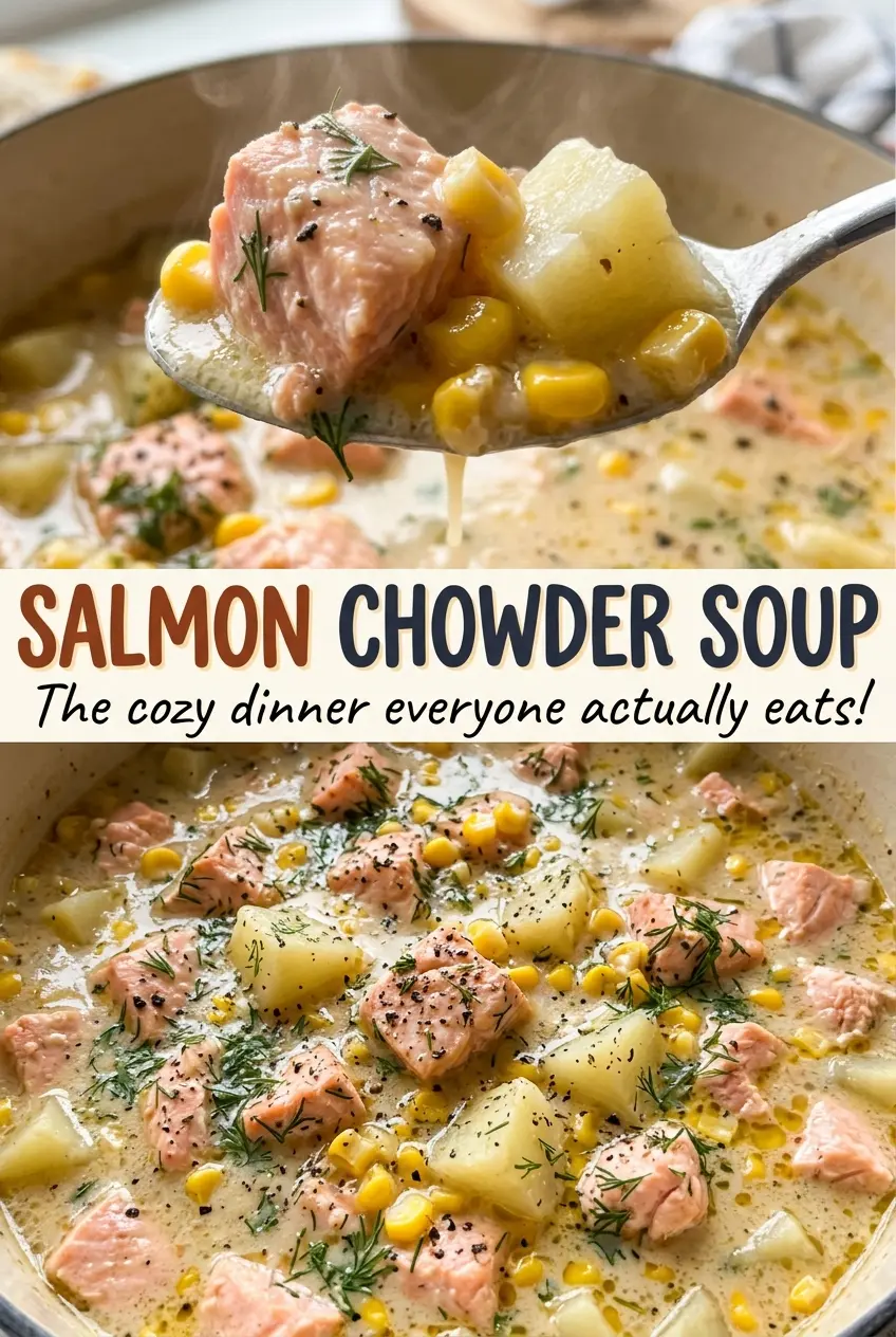 Salmon Chowder Soup hearty creamy bowl