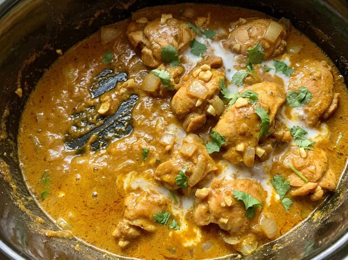 Slow Cooker Coconut Curry Chicken creamy tomato sauce