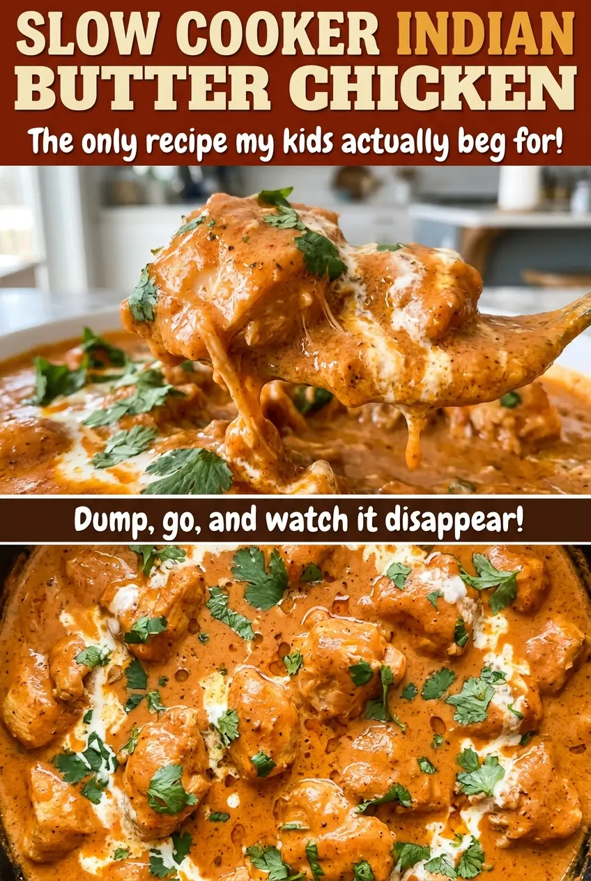 Slow Cooker Indian Butter Chicken rich spiced sauce
