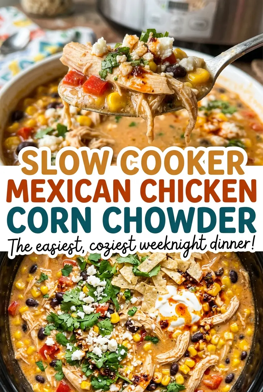 Slow Cooker Mexican Chicken Corn Chowder hearty creamy