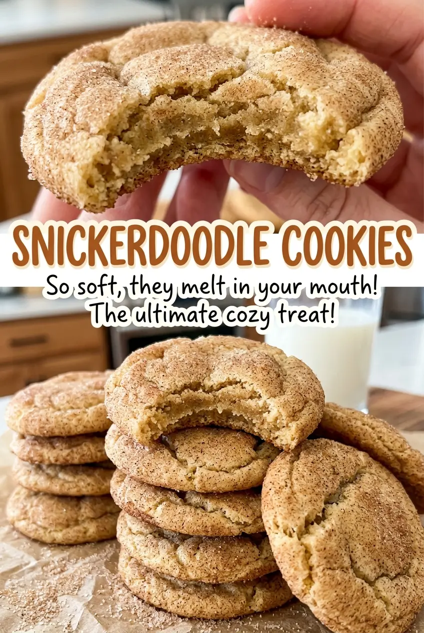 Snickerdoodle Cookies cinnamon sugar crackled tops