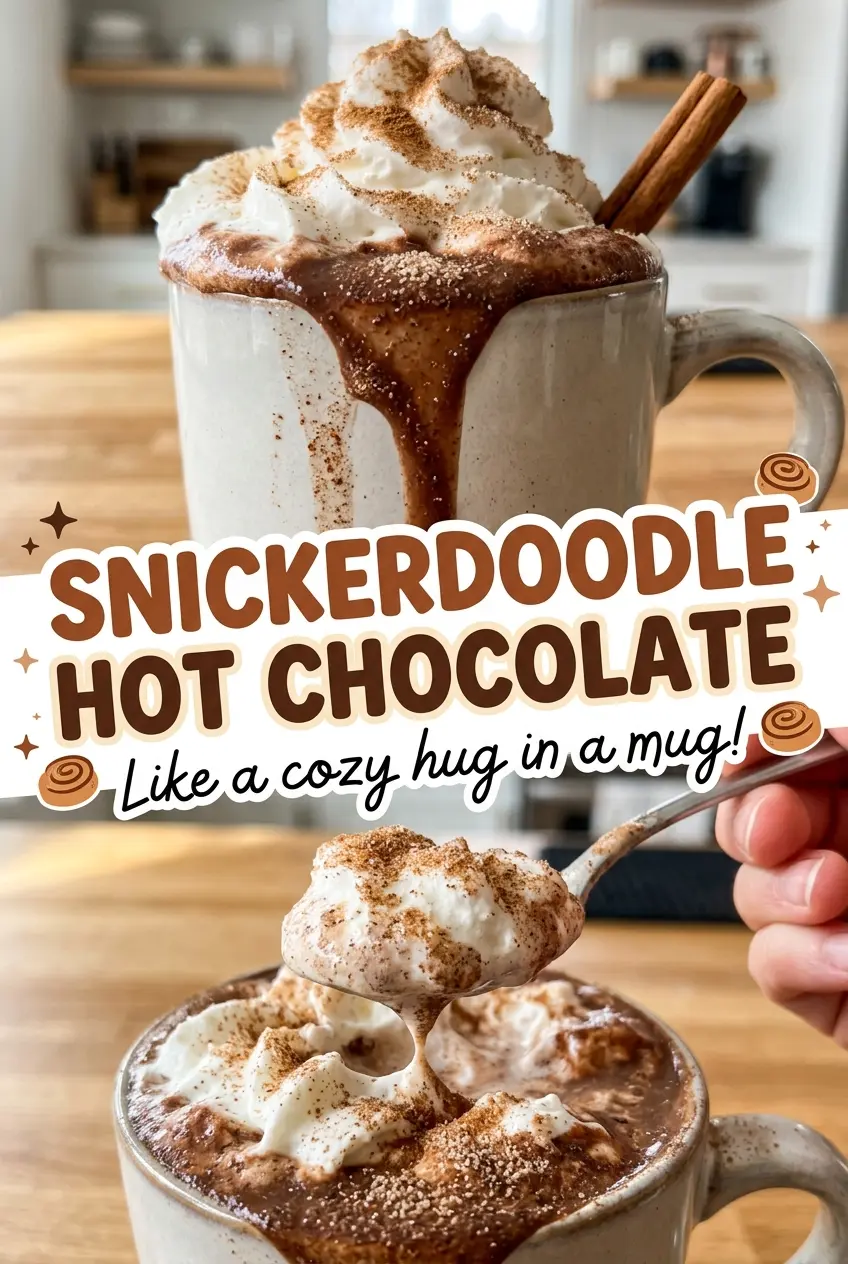 Snickerdoodle Hot Chocolate steaming mugs
