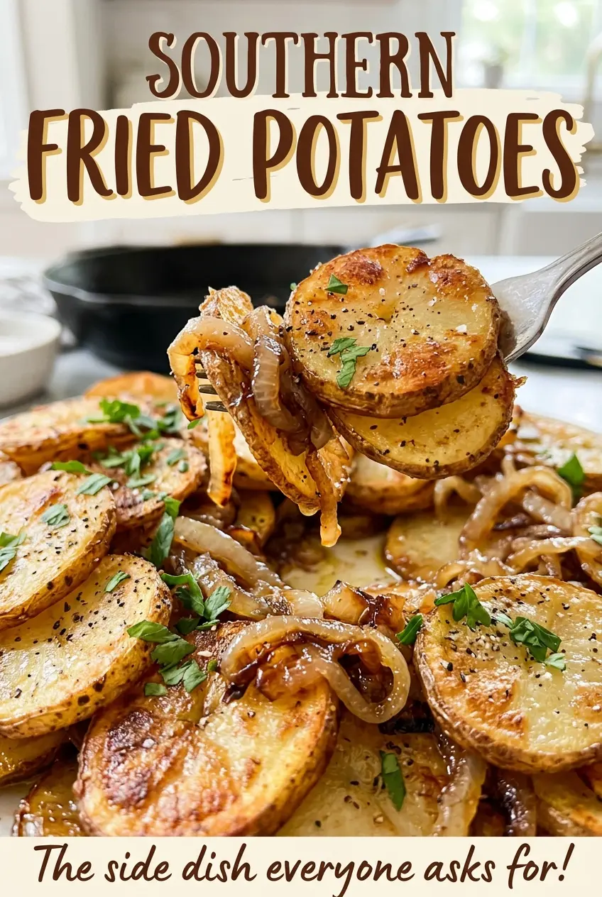 Southern Fried Potatoes browned tender slices