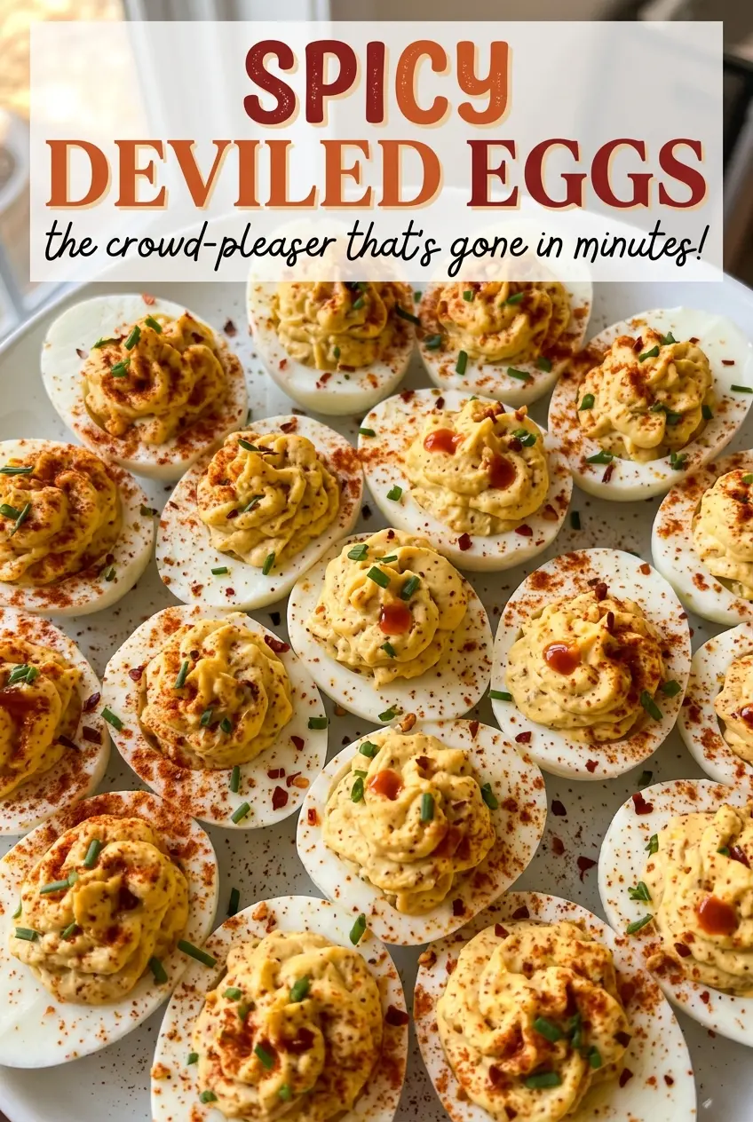 Spicy Deviled Eggs with smooth filling