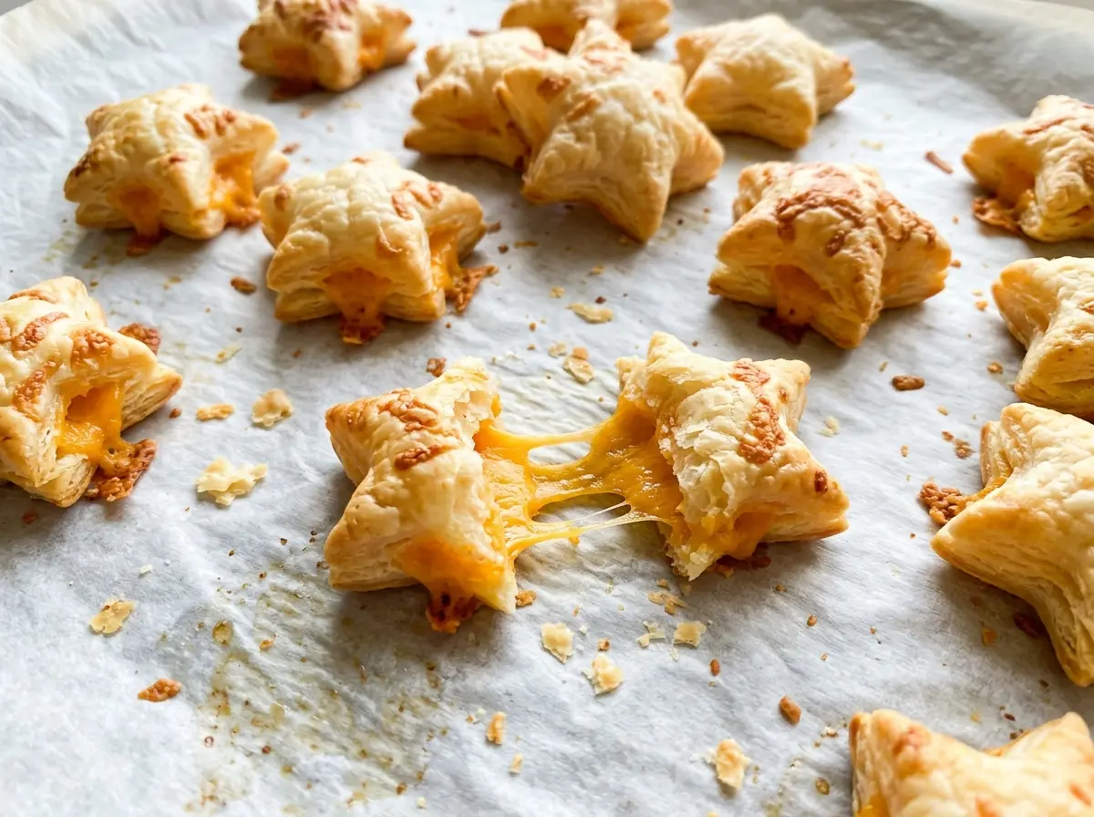 Star Shaped Cheese Bites golden cheddar stars