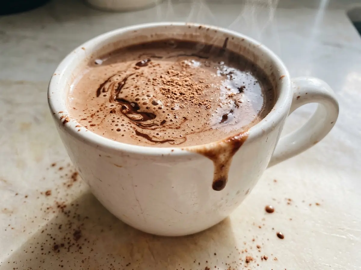Stovetop 3 Ingredient Hot Chocolate smooth cocoa