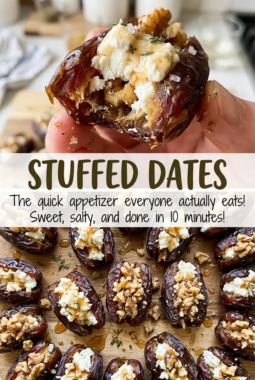 Stuffed Dates with goat cheese filling