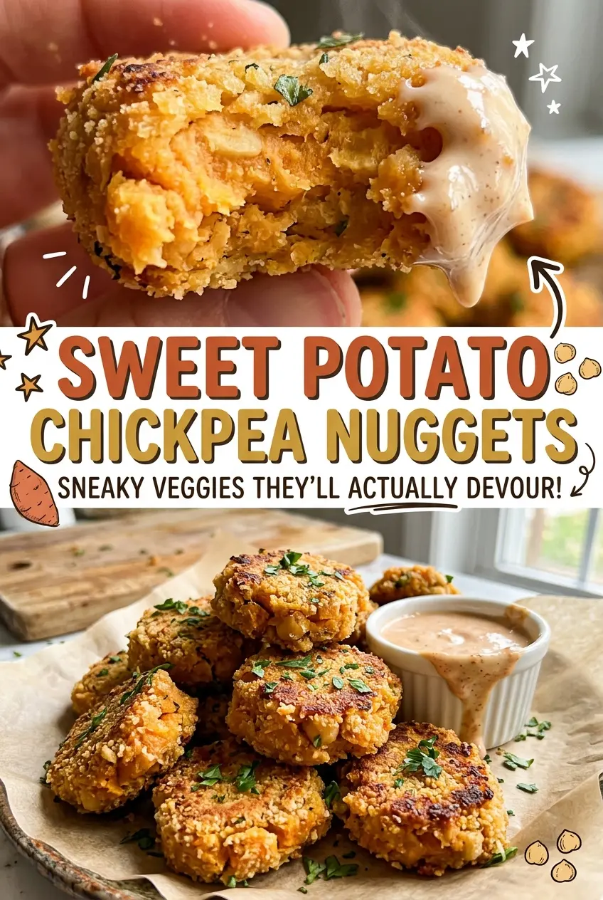 Sweet Potato Chickpea Nuggets crisp golden bites