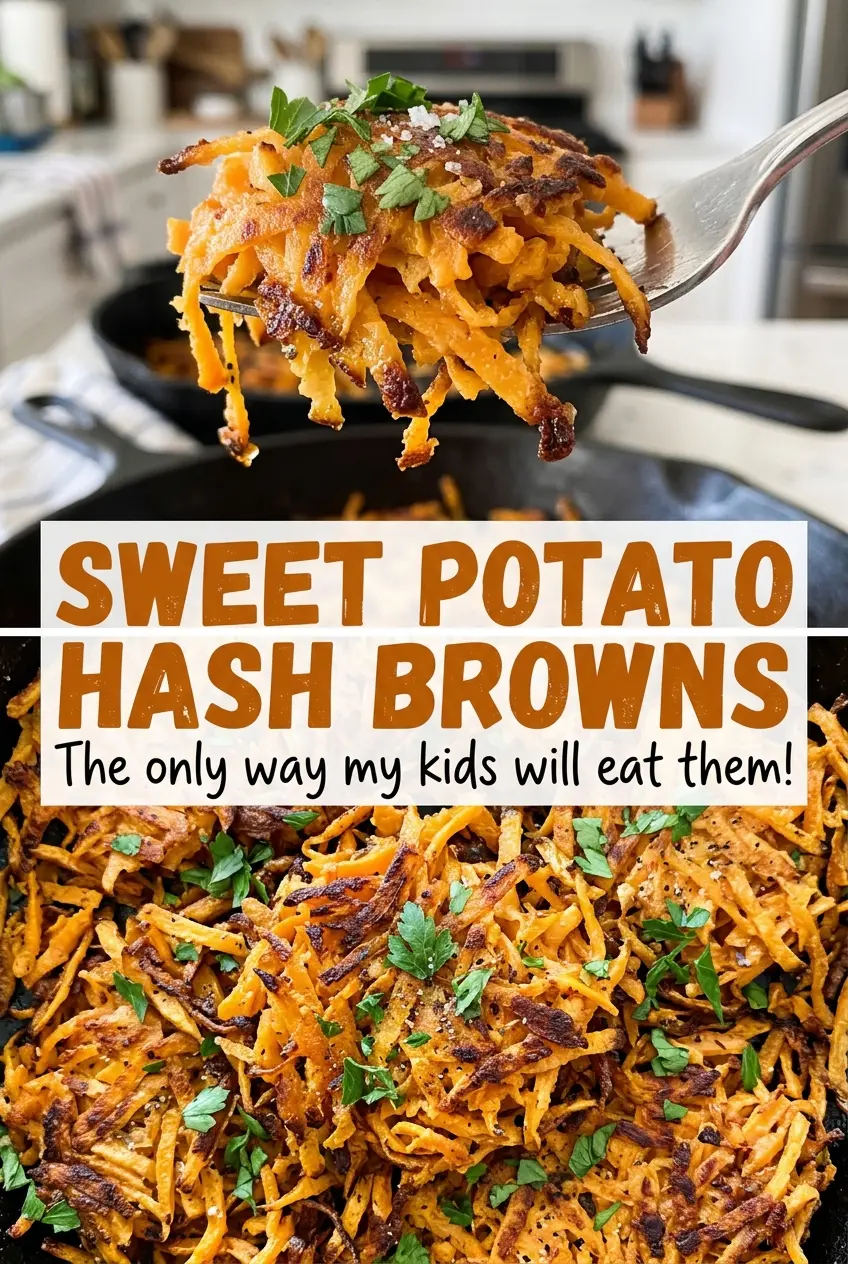 Sweet Potato Hash Browns crisp browned shreds