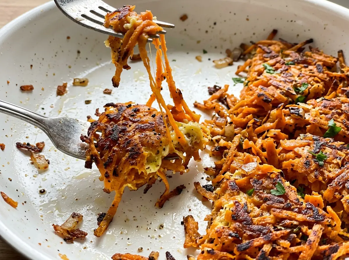 Sweet Potato Hash Browns golden crisp edges