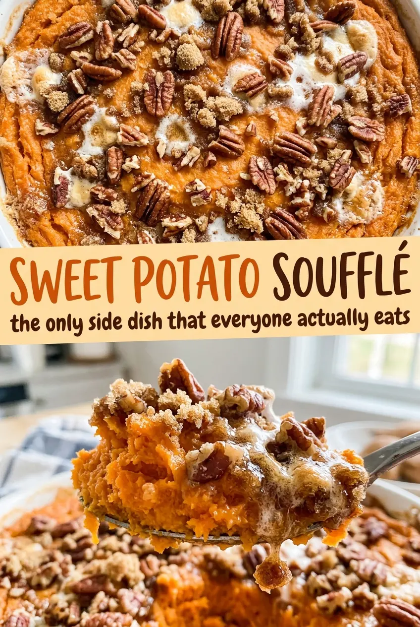 Sweet Potato Souffle baked pecan crust