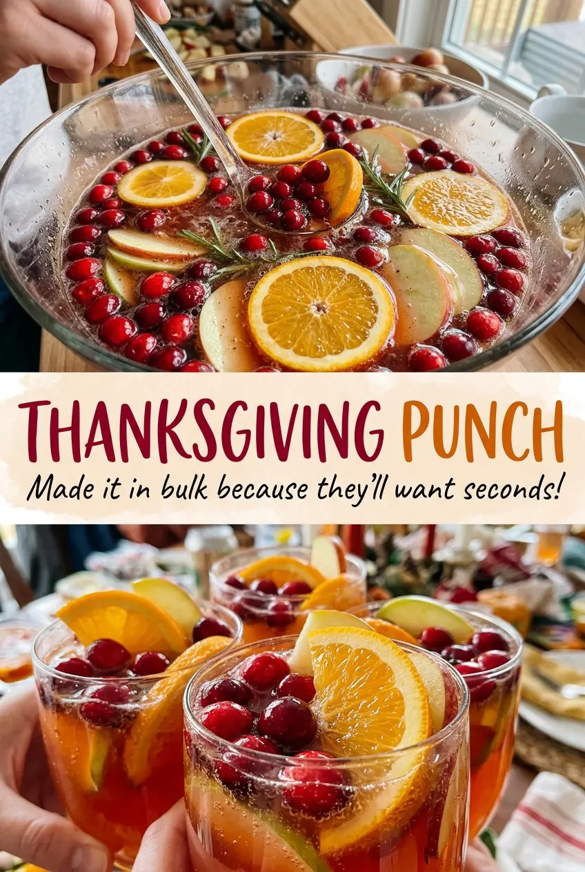 Thanksgiving Punch ruby citrus fizz