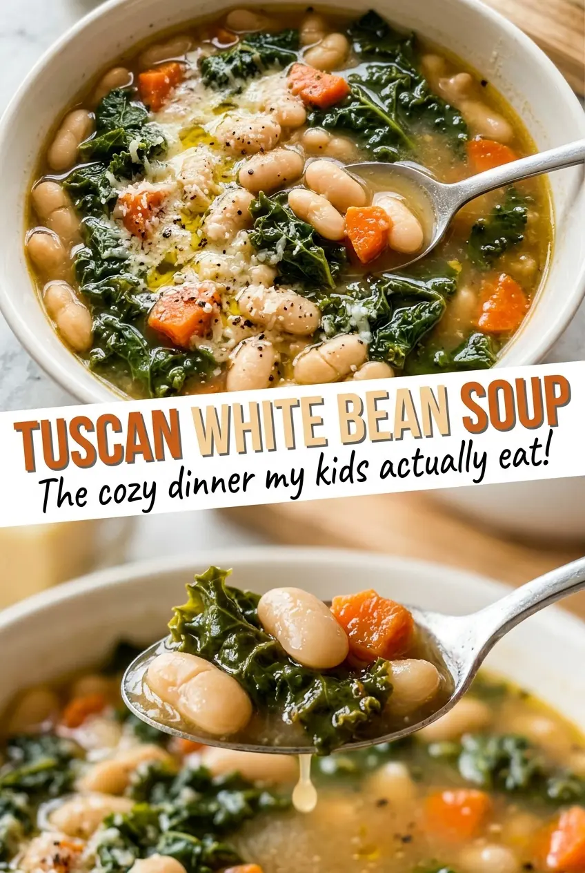Tuscan White Bean Soup rustic bean bowl