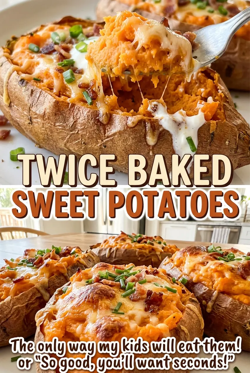 Twice Baked Sweet Potatoes golden marshmallow tops