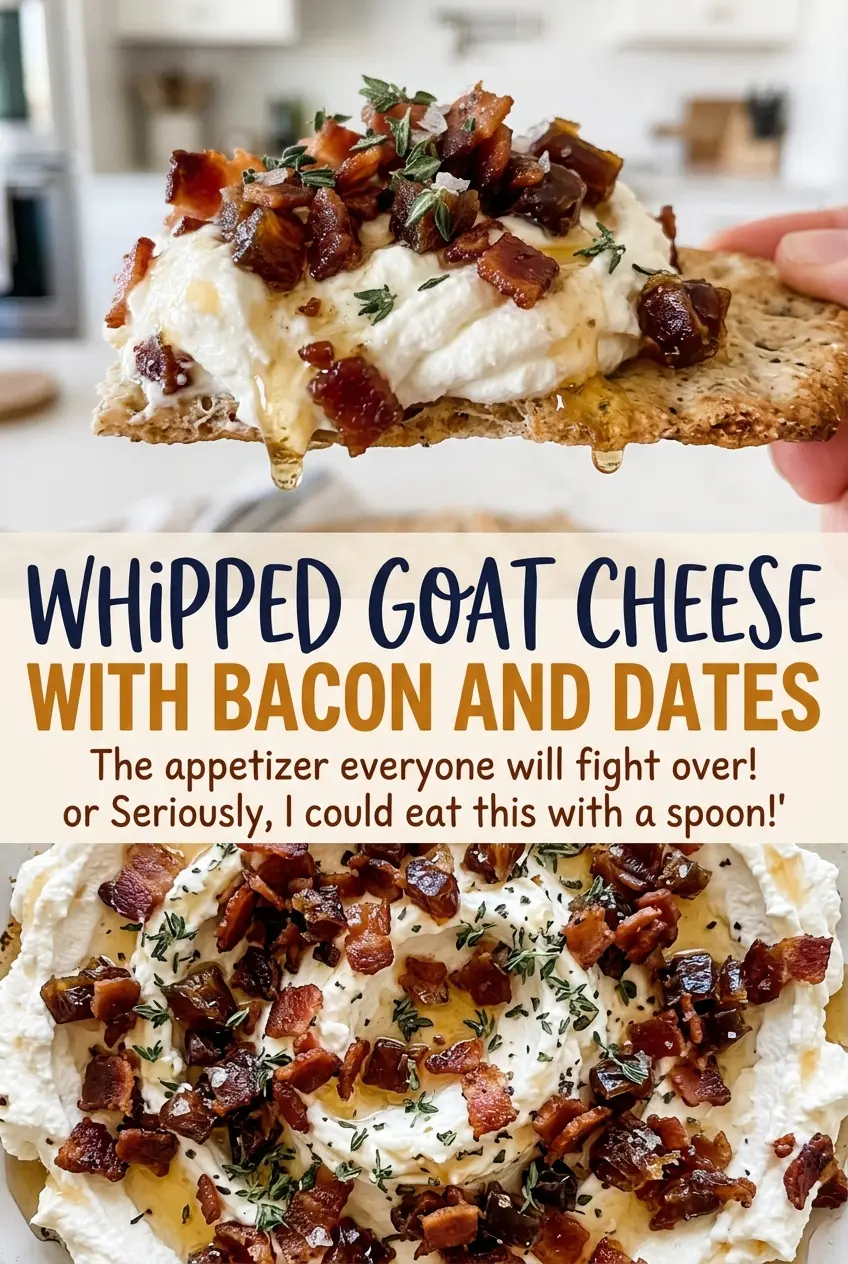 Whipped Goat Cheese with Bacon and Dates warm savory